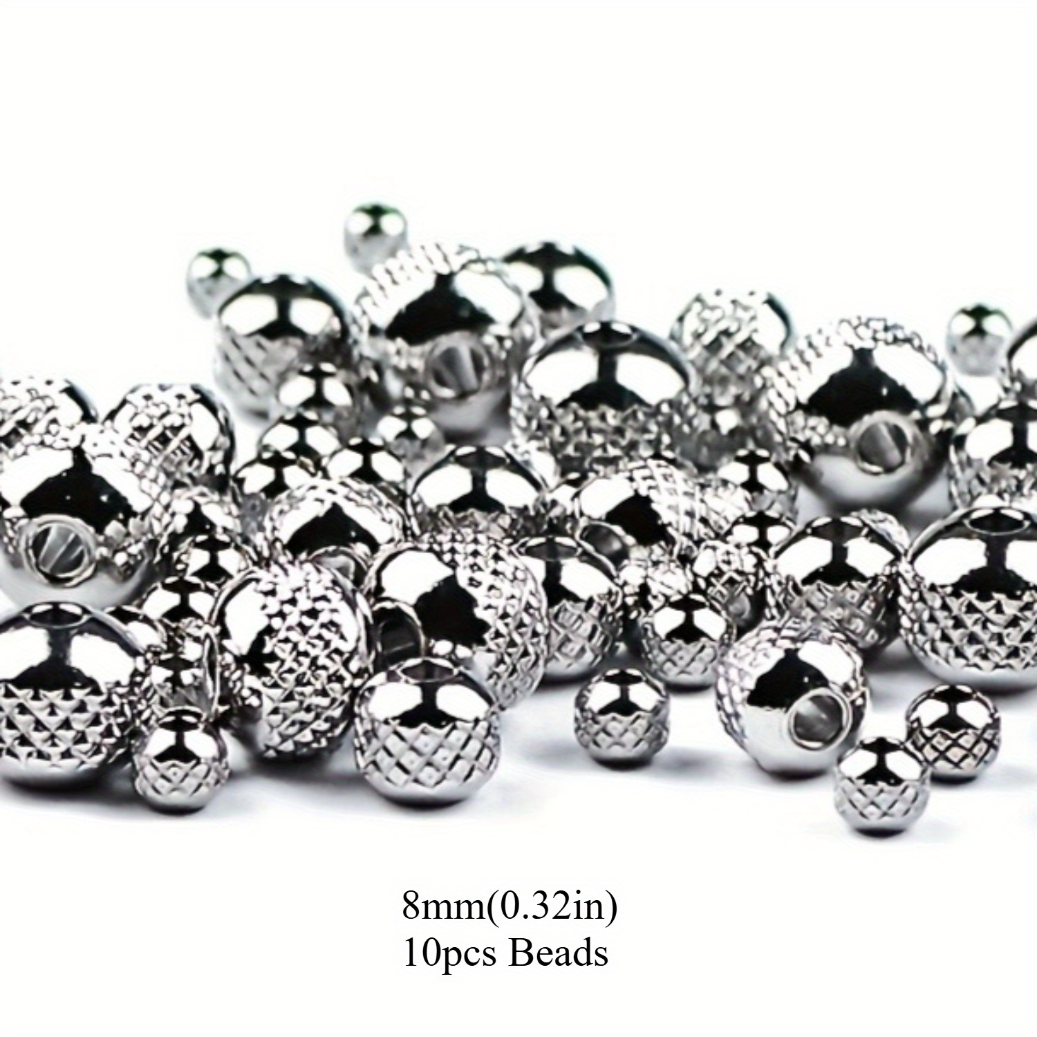 TEMU Loose Spacer Beads Made Of Tarnish-resistant Stainless Steel In Sizes 4, 6, And 8mm, Featuring A Texture, Jewelry Projects Like Bracelets,