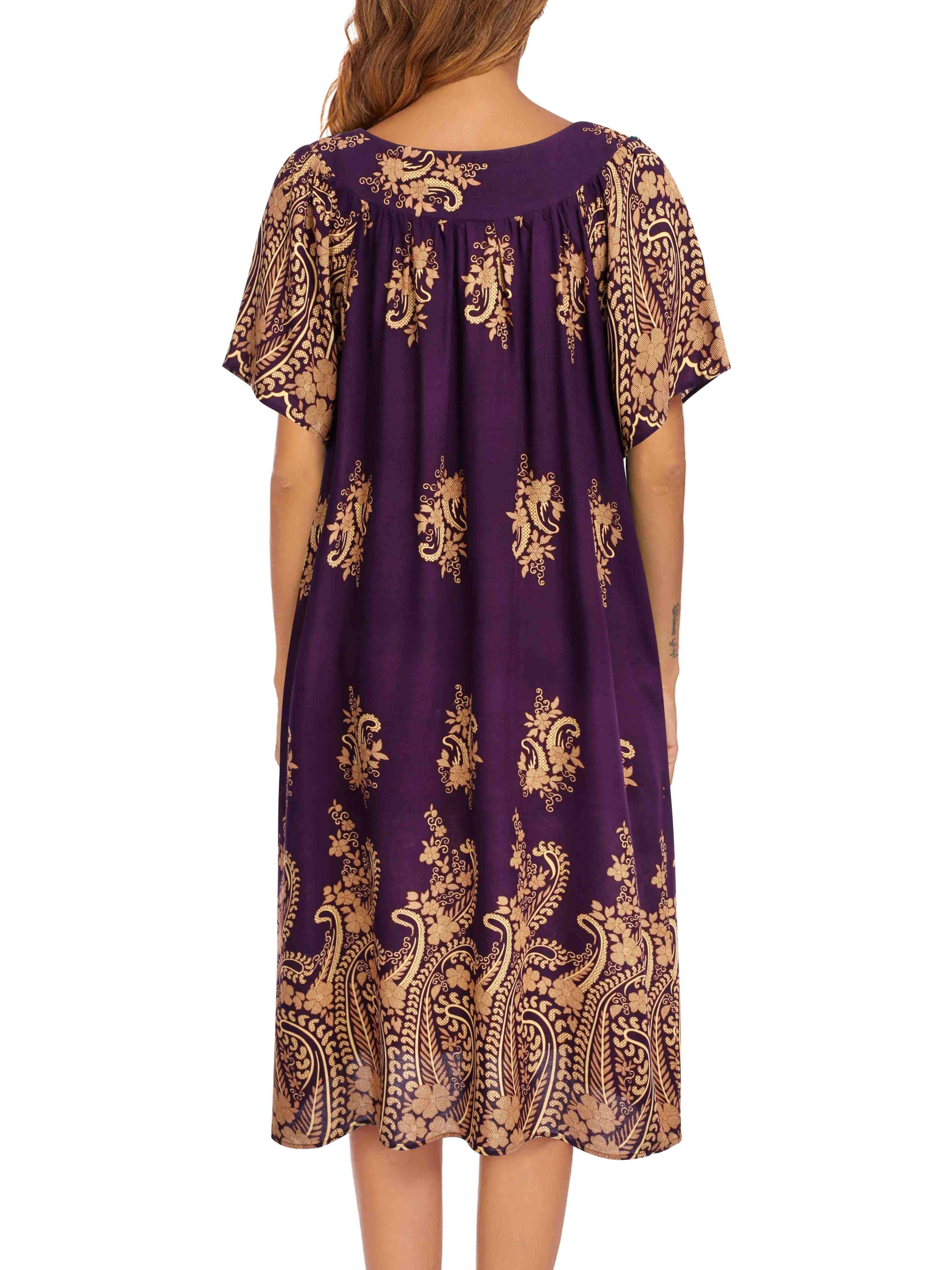 knee length dresses for ladies Pull-Over Muu-Muu Nightgown - 2X main image 1