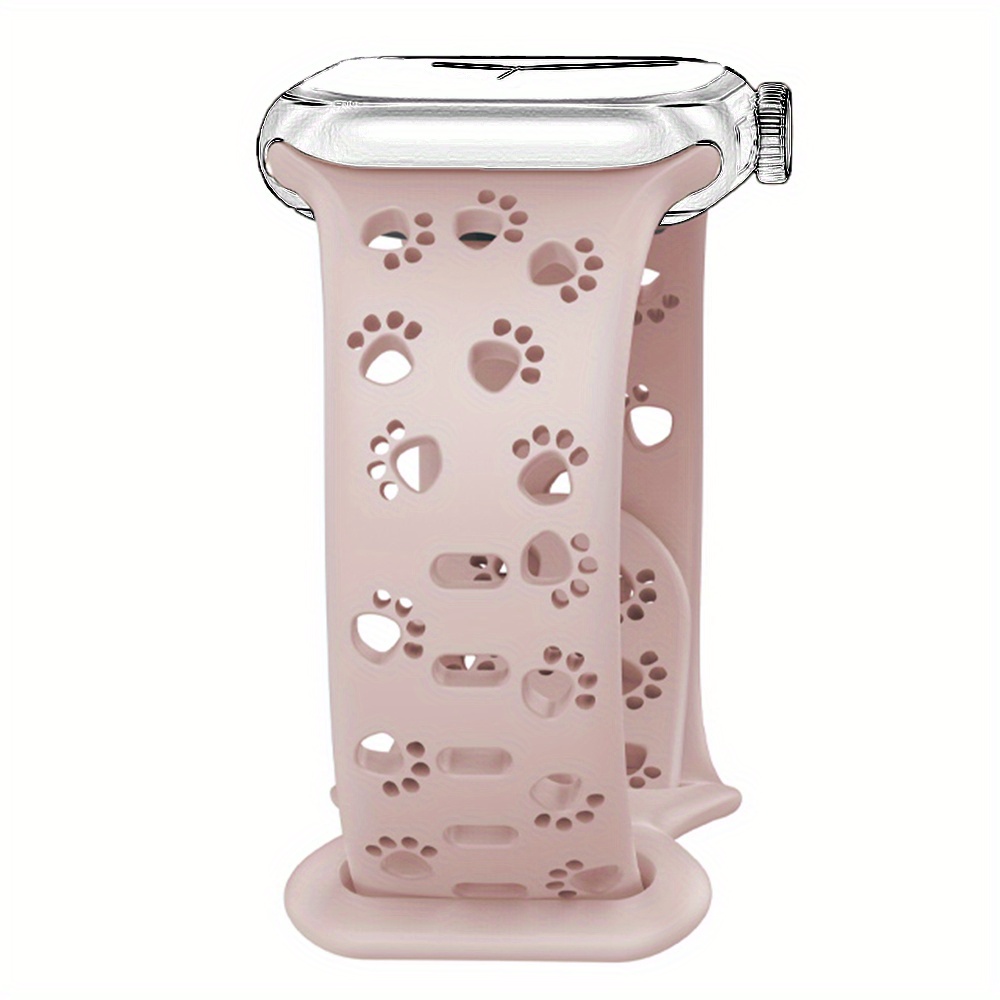 Sporty Hollow-out Silicone Strap For Watch Band 40mm 44mm 46mm 42mm 41mm 45mm 38mm 49mm - Iwatch Series Se 10 6 5 4 3 Ultra 2 - Soft, Durable, And Stylish Watch Bracelet, Silicone