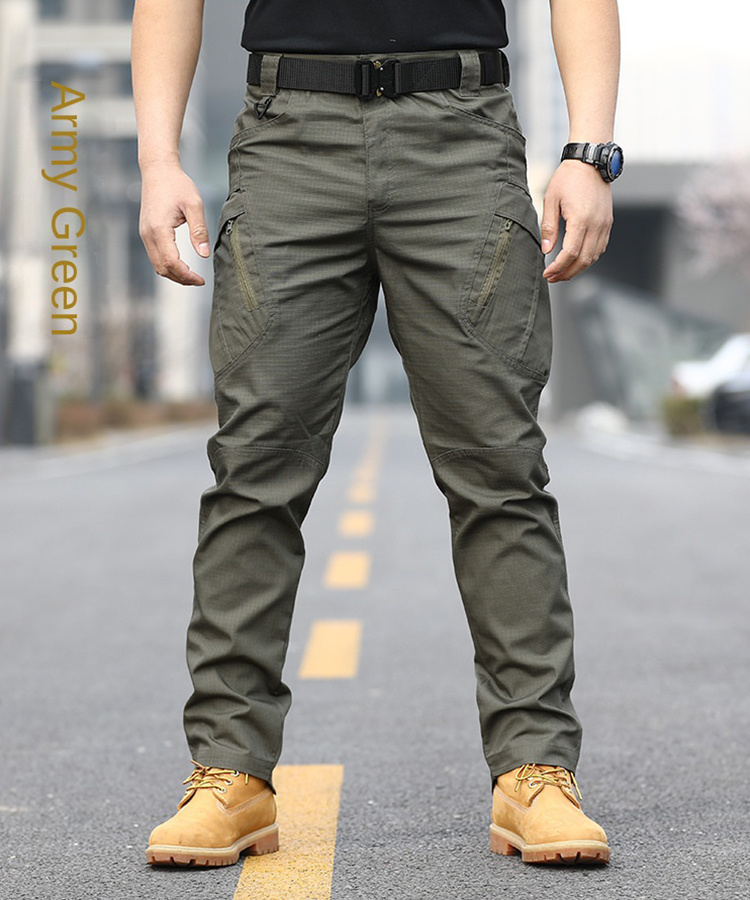 Men's IX9 Tactical Overalls - Durable, & Scratch-Resistant Polyester Cargo Pants with Multiple Pockets for Outdoor Activities & Casual Wear, All-Season Comfort