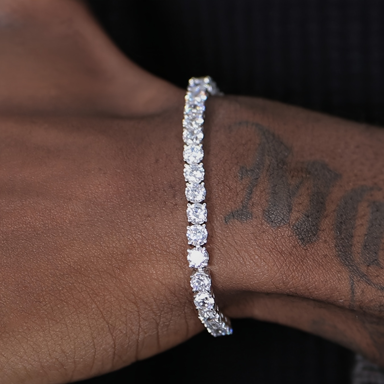 TEMU Men's Hip-hop Style Bracelet, Easy Design, Fashionable Daily Accessory, Perfect Gift . Suitable For Daily , Dates, Vacations, And Parties, Ideal