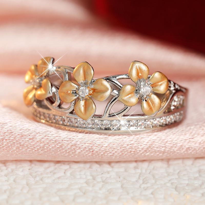 Women's Three-Dimensional Flower Ring, Exquisite Gift Idea