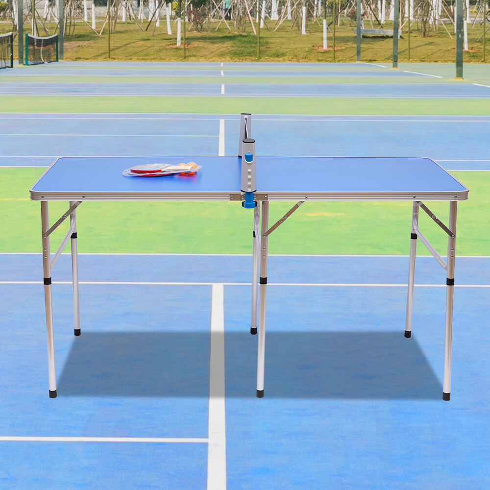 Image of Foldable Pong Table With Net Indoor Outdoor Tennis Table Pong Foldable