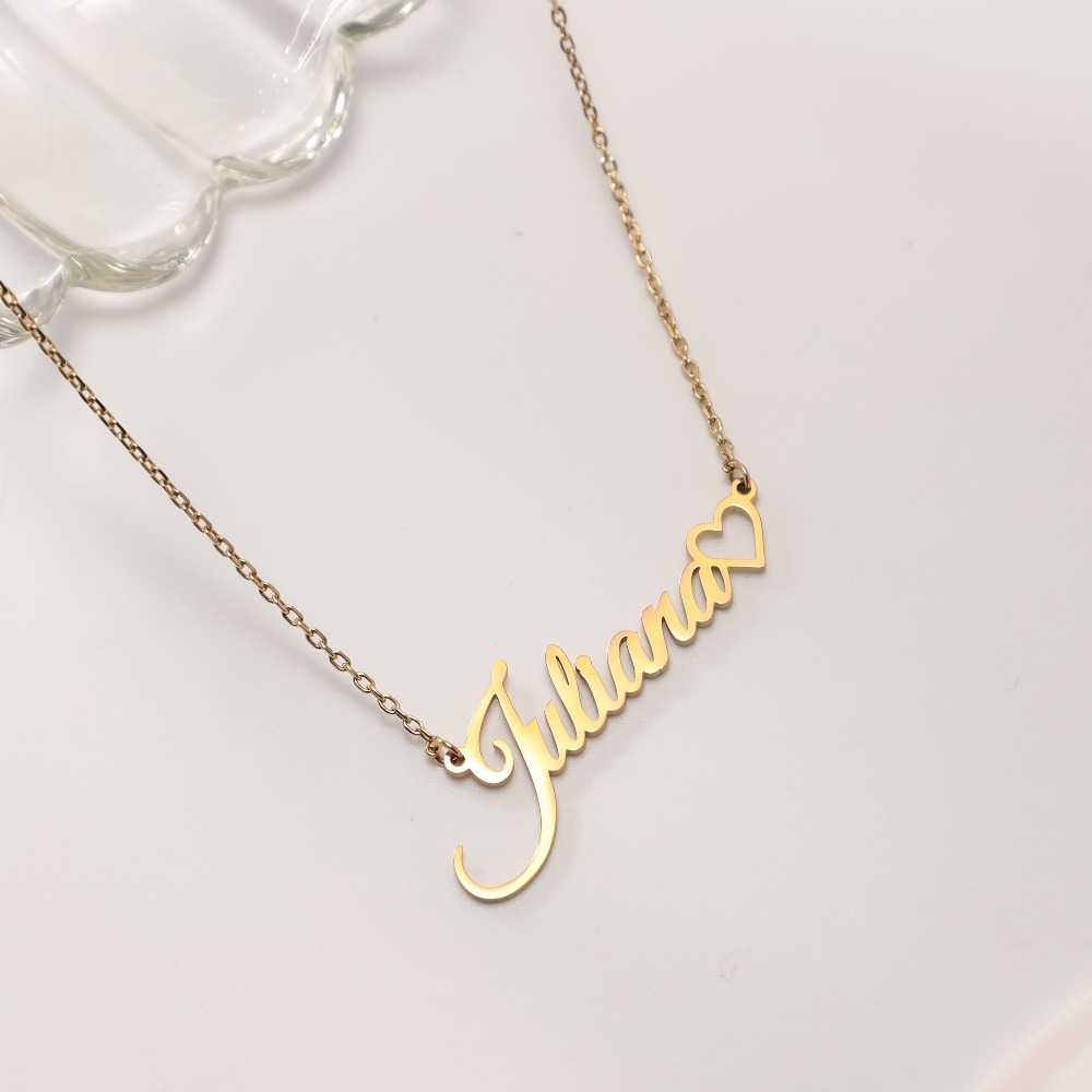 Women's Personalized Heart-Shaped Stainless Steel Necklace