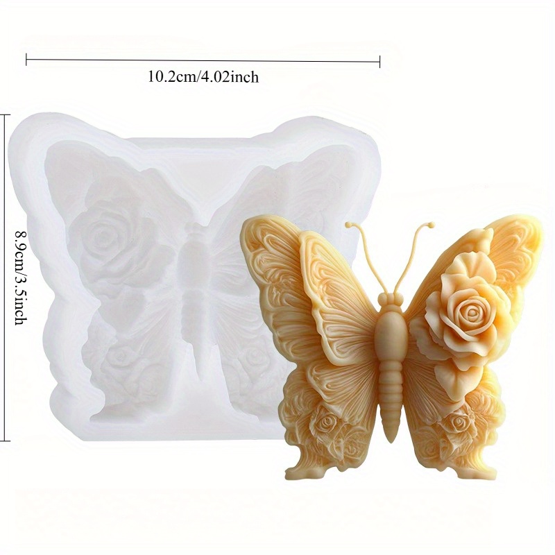 Image of Silicone Mold For Candles, Resin, Soap & Plaster - Flexible 3d Craft Mold With Intricate Wing & , Diy Diffuser Stones, Valentine’s Gift For Her, Wedding Favors, Decor