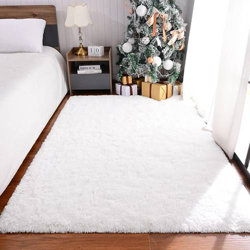 ultra soft plush white area mat large fluffy non slip for bedroom living room game room dining decor rugs for living room fluffy mat floor mat