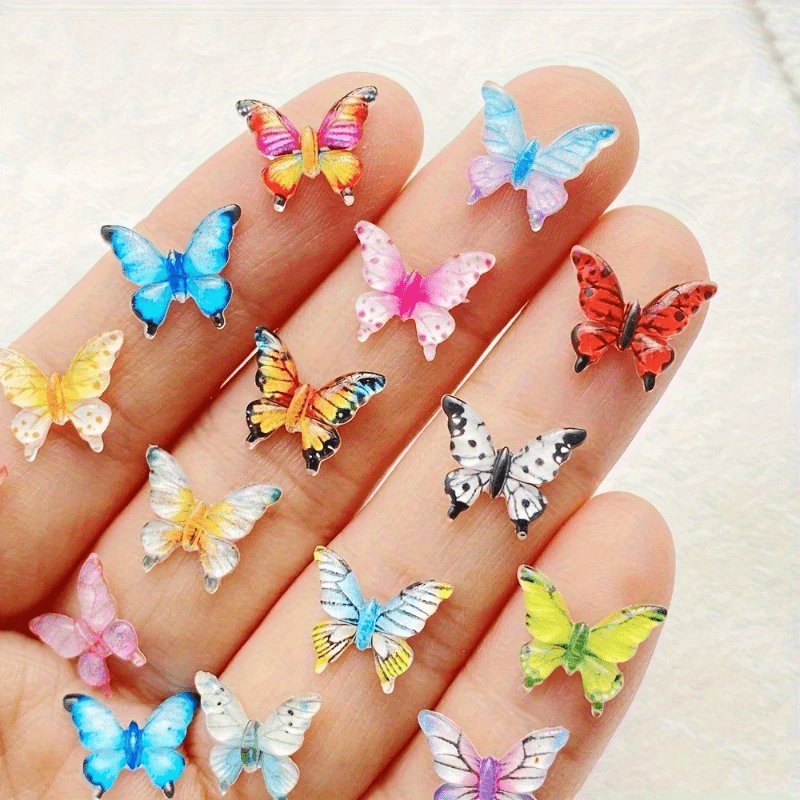 150pcs Mini Resin Series Decorative Additions, (random Color) Colorful Insect Themed Decorative Additions, Suitable For Nail Art, , Hair Clip, Jewelry Making, Christmas Craft Decorative Additions