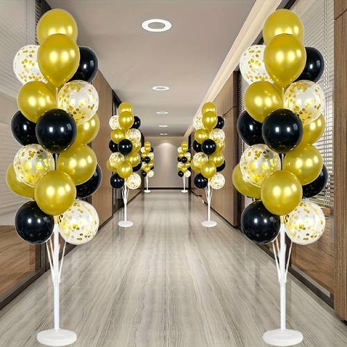 2 sets 19 balloon stand kit 63 inch giant balloon column support combination base and post suitable for wedding birthday halloween christmas decorations