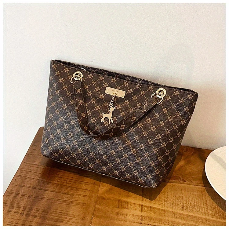 large capacity womens bag commuter retro stylish handbag shoulder bag niche tote bag details 18
