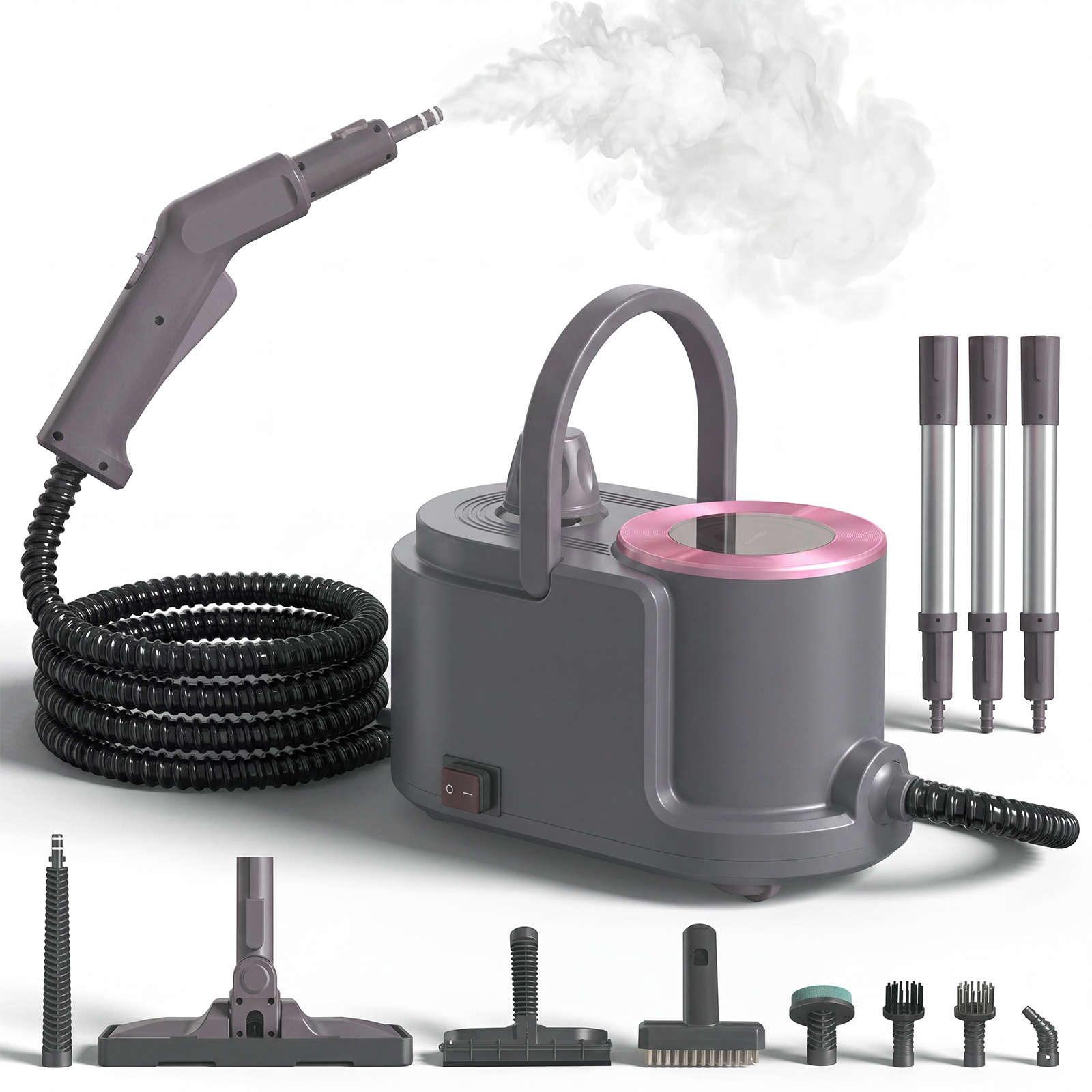 Image of Taskstar Powerful High Pressure Steam Cleaner For Deep Cleaning | 8 Rapid Heat, 1.6l Tank For 50-min Continuous Vapor, 22 Tools; Tackles Kitchen Grease, Bathroom Grout & Car Detailing