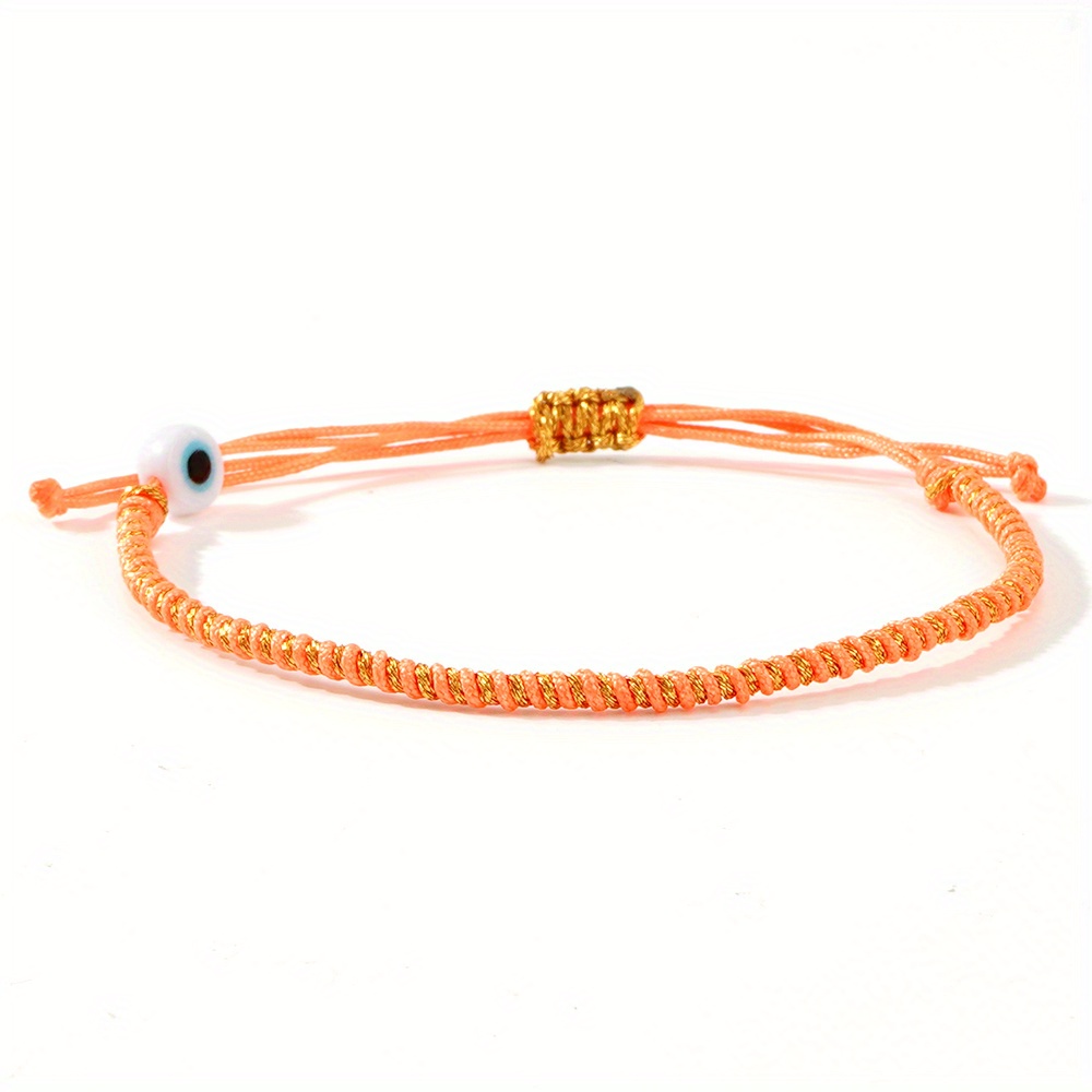 Boho Tribal Beaded Bracelet with Evil Eye Charm