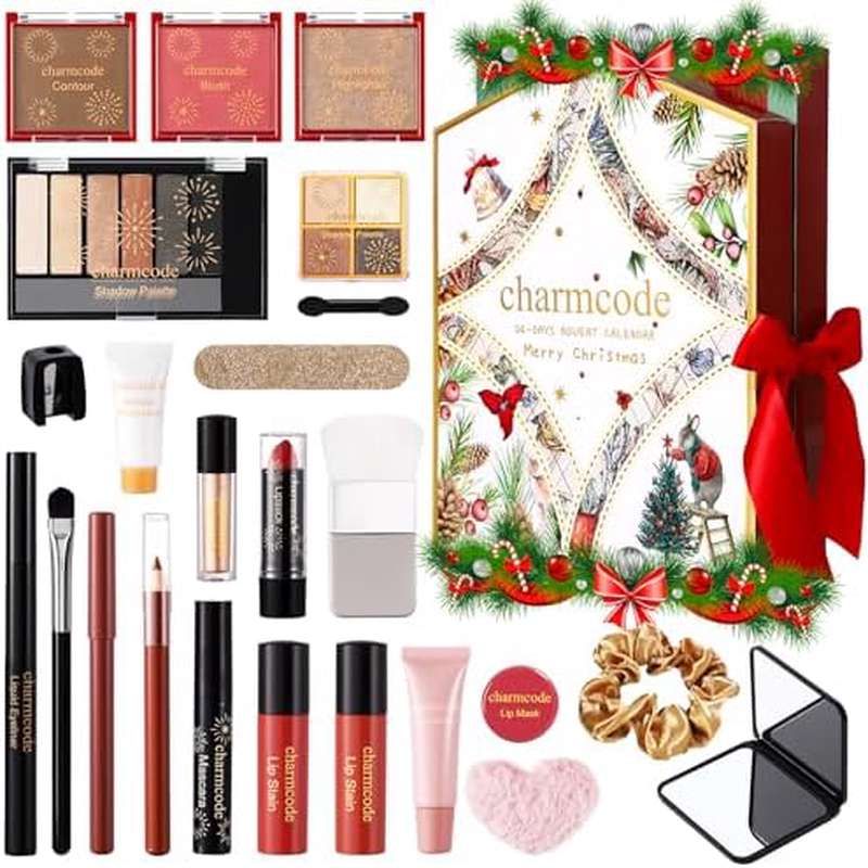 Calendrier De L’Avent Maquillage 2025 – 24 Jours De Surprises – Coffret Beauté Pour Femmes Et Ados – Cadeau Noël