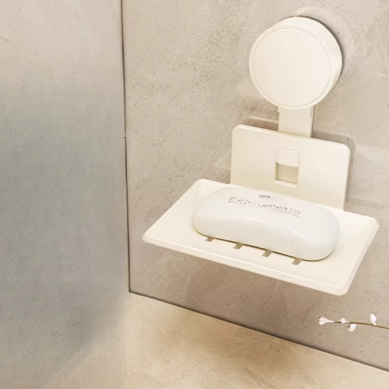 TEMU Suction Cup Soap Dish No Drilling, Strong Vacuum Suction Wall Mounted Draining Soap Holder, Rustproof And, Space Saving For Bathroom, Kitchen,
