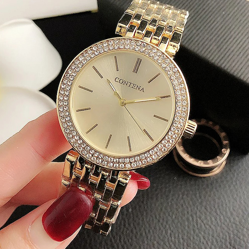 TEMU Fashionable Ladies Watch Light Luxury Stainless Steel Band Watches For Woman Elegant Dress Woman Watches Reloj Para Mujer