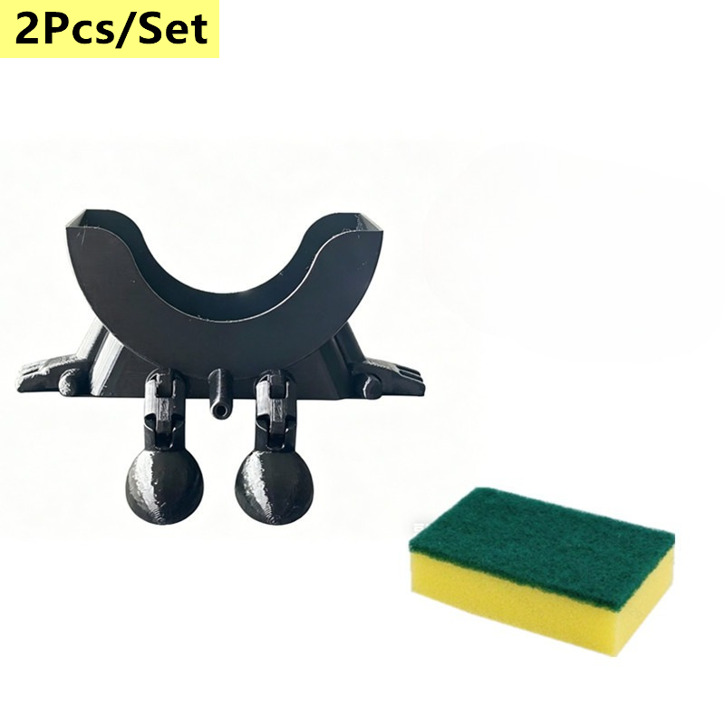 2pcs/set Cute Sponge Holder With Drainage, Soap Dish, Bathroom And Kitchen Sink Organizer, Storage Tray, Countertop Decor For Home And Bathroom Additions