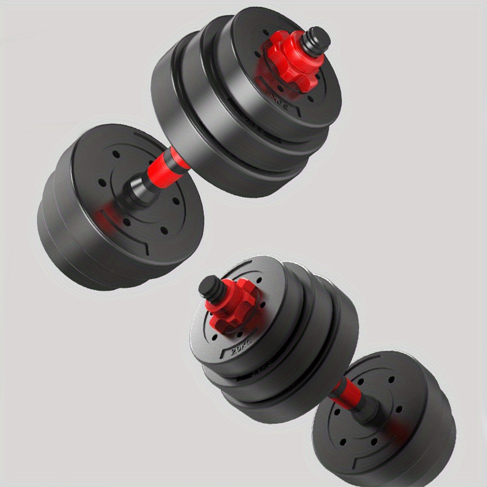 20kg 2-in-1 Adjustable Dumbbell & Barbell Set - Heavy-Duty Gym Equipment, Convertible Weightlifting System with Barbell/ Dumbbells, Space-Saving Strength Training for &, Squats, Press, Deadlifts