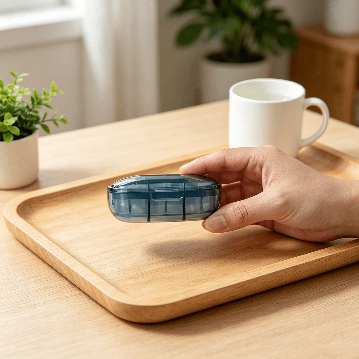 Portable Mini Storage Box with Printed Cross and Letters
