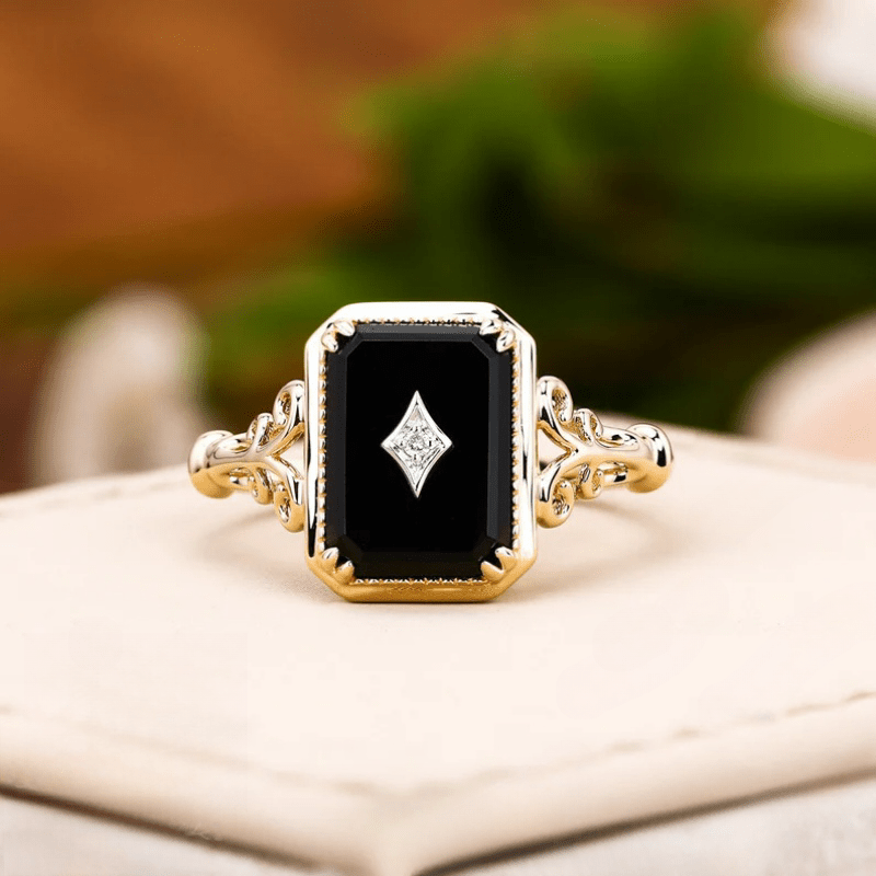 

1pc Fashion Copper Single Ring With Synthetic Zirconia, Elegant Women's Jewelry, Ideal Christmas Gift For