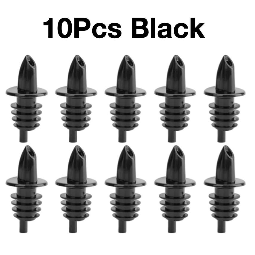 Image of 10pcs Precise And Professional Plastic Pour Spouts For Snow Cone & Drink Flavors, Colorful Bottle Pourer Or Liquor Spout Pourer, Easy Pourer Dispense - , Durable, Professional Bar Tool