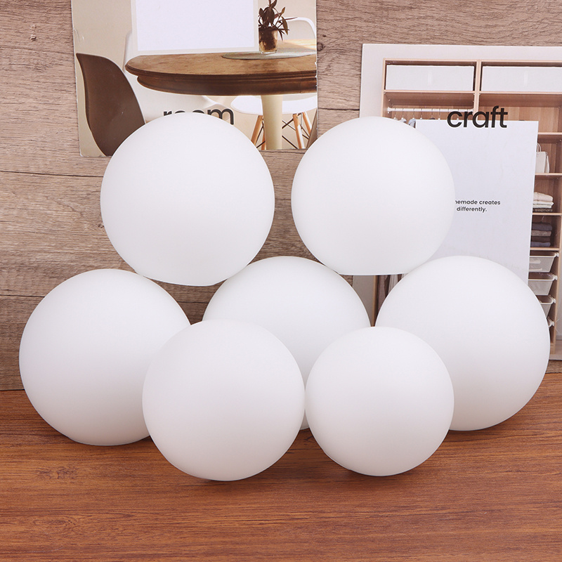 Pantalla de Lámpara de Vidrio Blanco, Pantallas de Lámpara Globo Lechoso, Cubierta de Luz Redonda D/6/8/10cm/D12/13cm D15cm