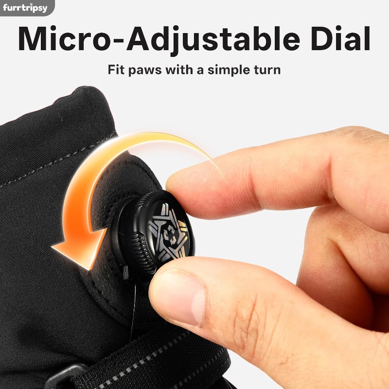 2pcs Dog Booties with Micro-Adjustable Dial
