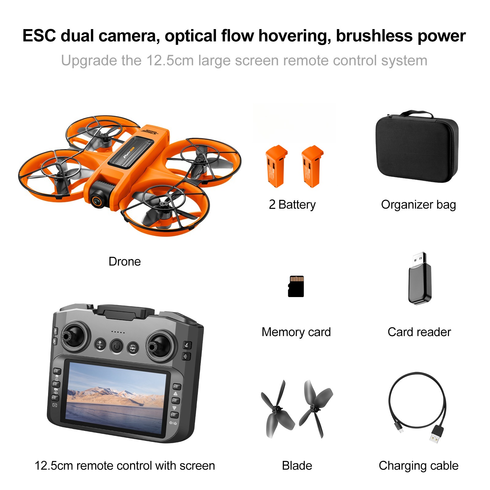 Image of 156max Drone With 12.5cm Large Screen Remote Needed Brushless Hover Full Protection Rc Aircraft
