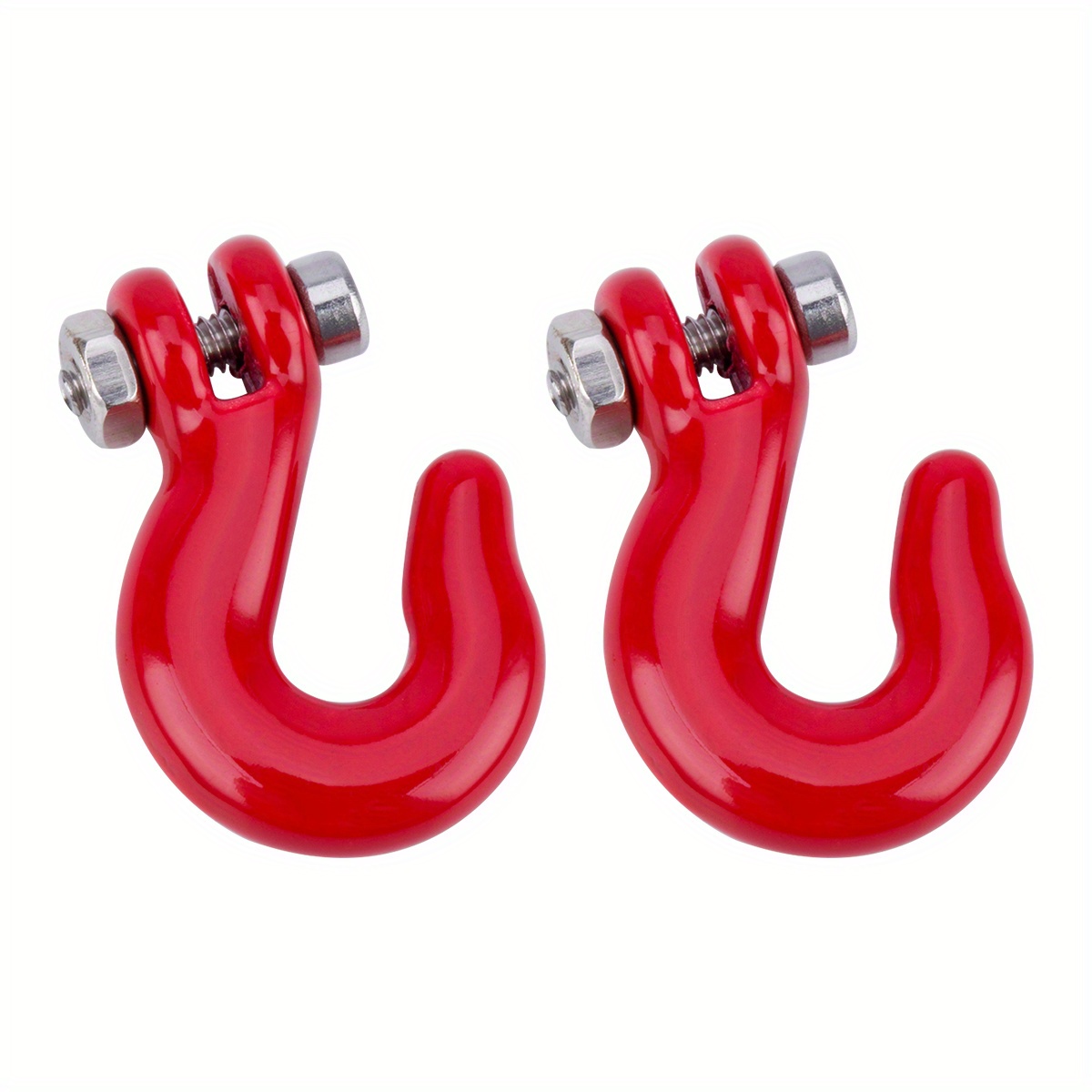 Image of 1/ 10 Scale Rc Car Metal Winch Hook Rescue Trailer Hook Rope For Scx10 Tx4 D90 Tf2 Cc01 Yk Lcg Chassis Simulation Accessories