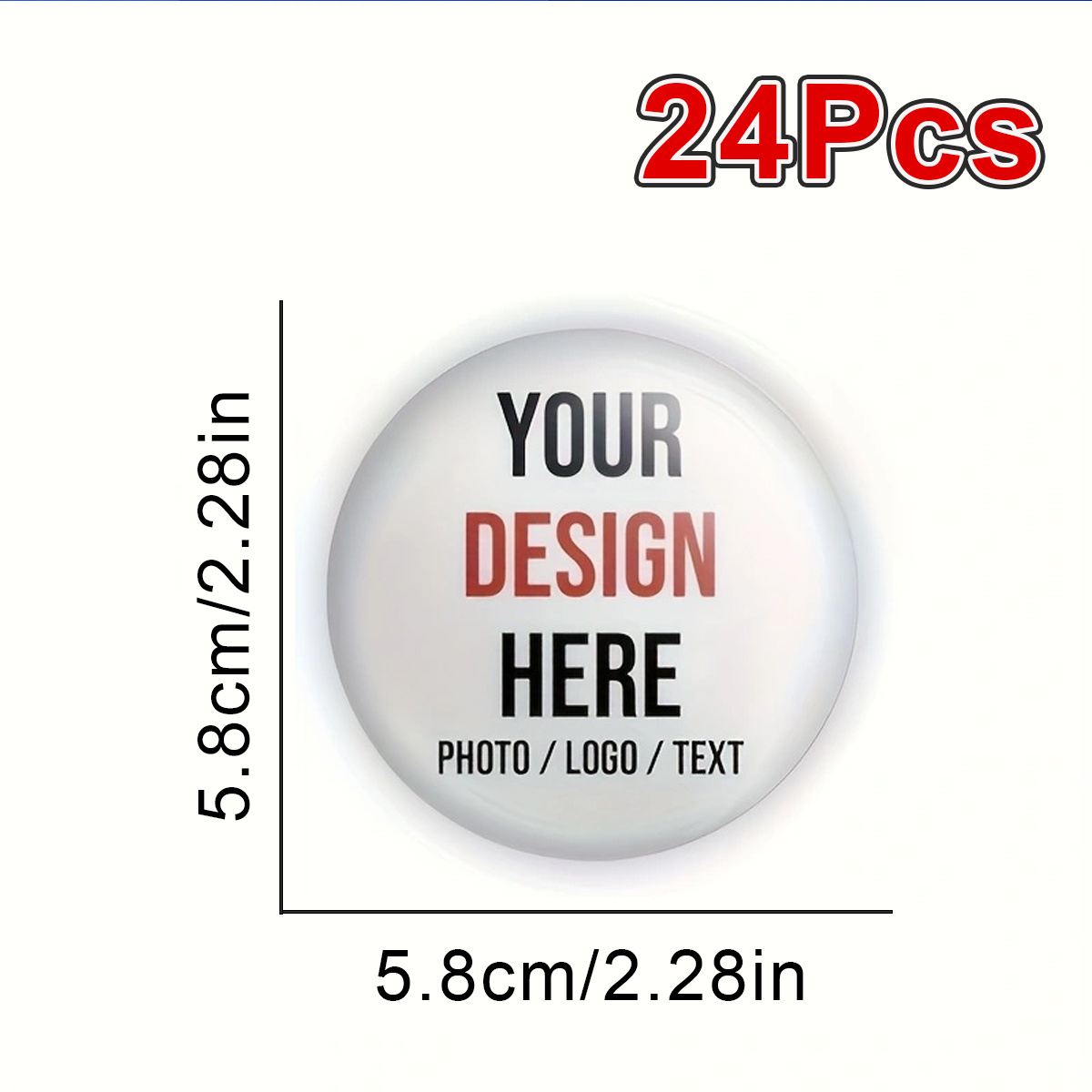 TEMU 24pcs Button Pins, Diy Customizable Badge Pins For Photo Logo Text Making, Reusable Pin Back Buttons For Backpack Jacket, Back To School Student