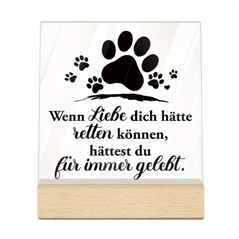 E-shop 2D Flat - [2D Flat] Putuo Dekoration . Deutschlands Akrylschild, - "Wenn du dich in jemanden verliebst, kannst du ihn nicht vergessen"