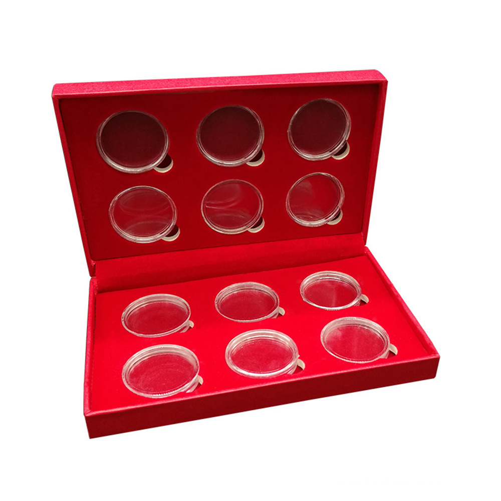 TEMU 1pc Collection Box (containing 12 Commemorative Empty Box) Commemorative Collection Coin Full Collection Box