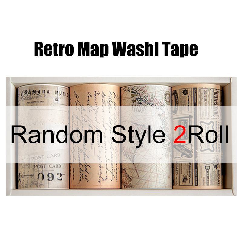 2 Rolls Assorted Washi Tape | Scrapbooking Tools, Handcraft Materials, Hand Account Photo Album Decorative Tapes, Paper Material