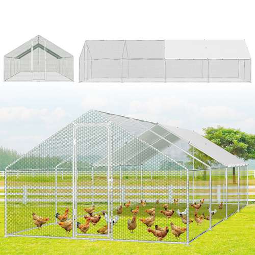 large galvanized steel house with pvc coated hexagonal wire mesh small for protection lockable steel door tilted roof sizes 3x2x2m 3x3x2m 3x4x2m 3x6x2m 3x8x2m