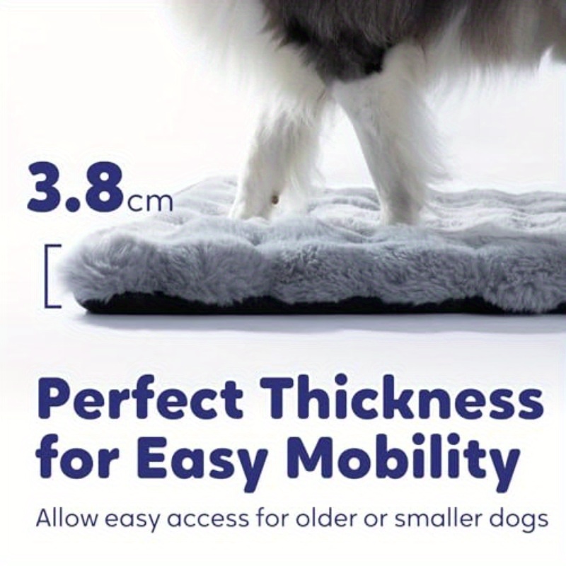 luxurious plush dog crate pad for medium dogs 30 x19 anti slip machine washable kennel mat chew resistant warm puppy cushion for crate training   use   pads dogcomfort bed Product details 3