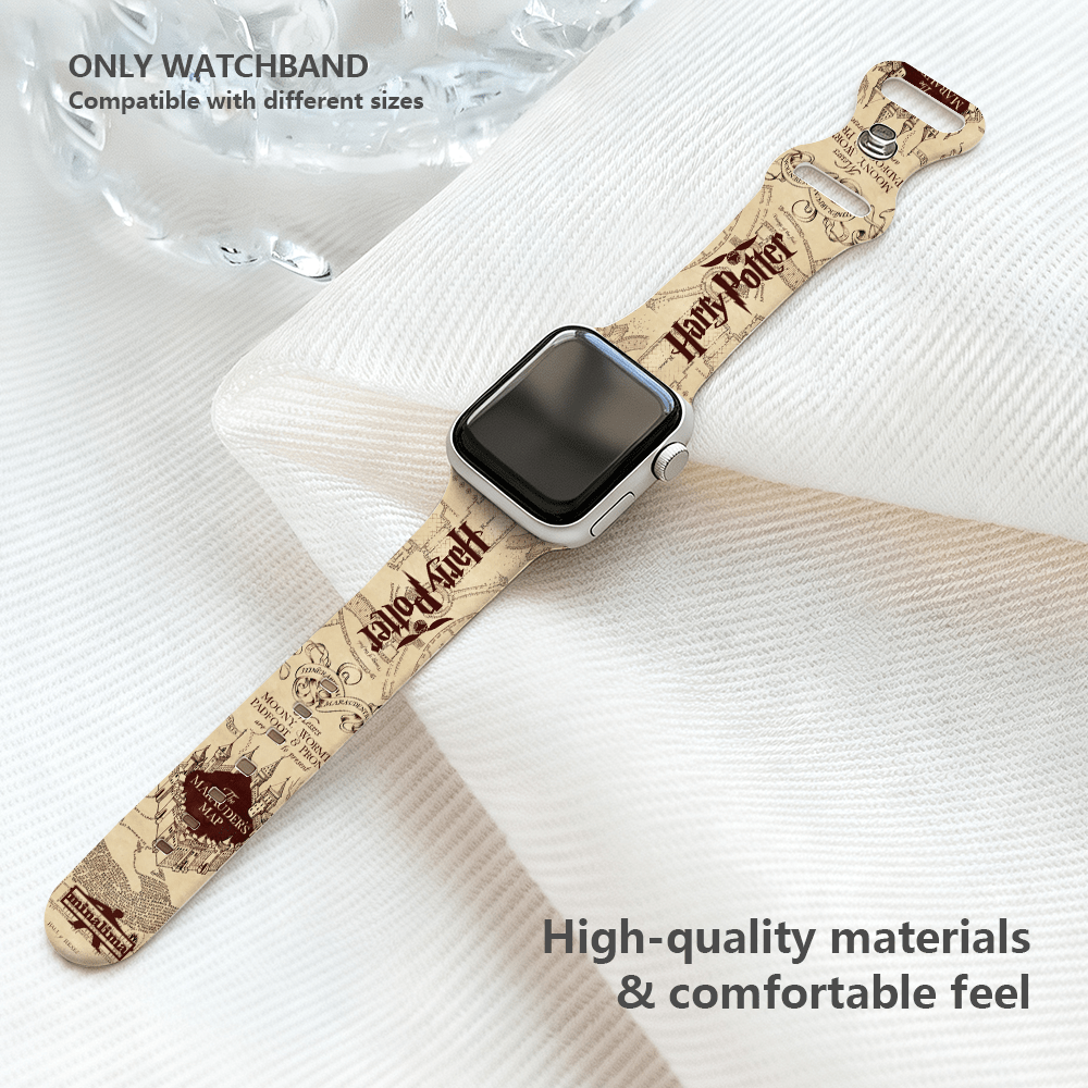 TEMU Warner . Harry Potter Cartoon Fashion Print Smartwatch Band, Compatible With For Watch Ultra 1/2/3 And S1/1/2/3/4/5/6/7/8/9/, Fits