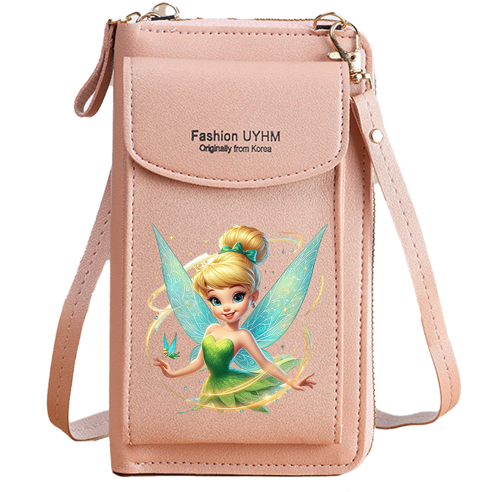 

1pc Disney Mini Crossbody Bag In Pink - Pu, Adjustable Strap, Phone & - For Daily , Travel & - Ideal Valentine's Day Gift