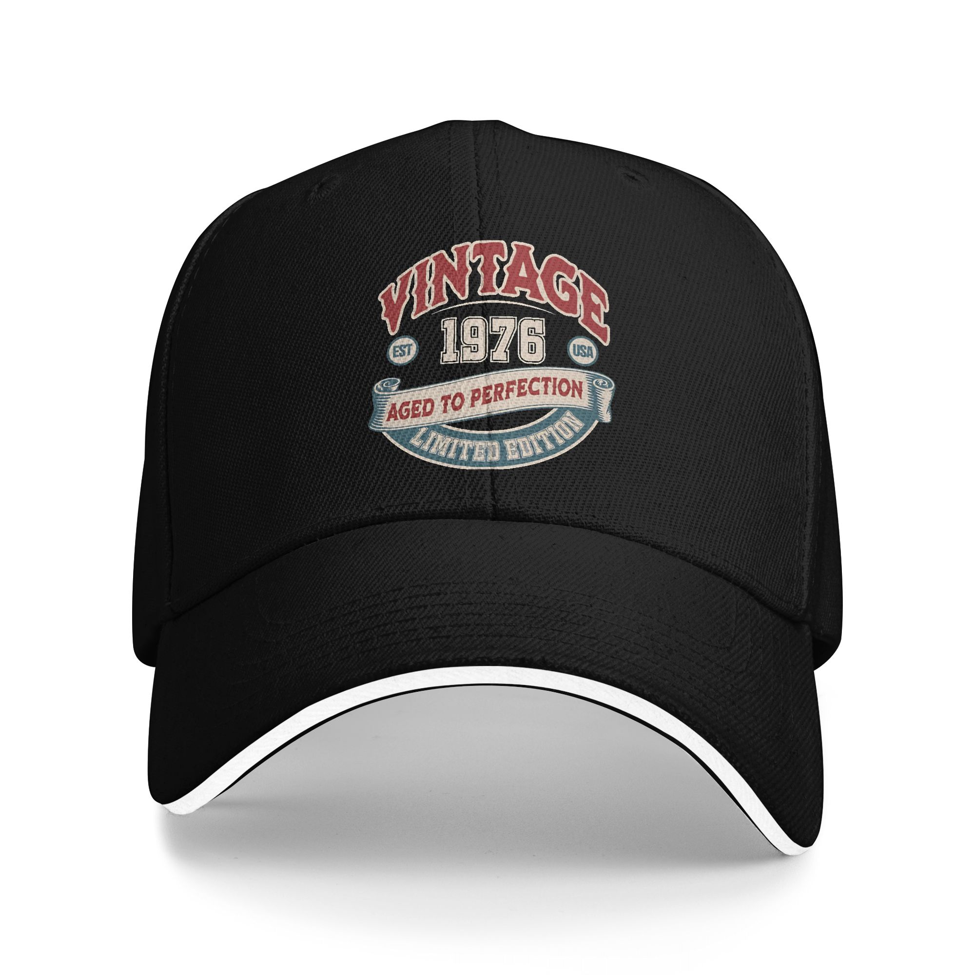 TEMU Nato nel 1976 Vintage Et� 50 Anni Divertente Accessori per 50簞 Compleanno Cappellini da Baseball da Dad Hat Copricapo da Viaggio