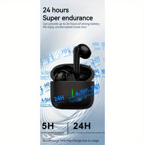LAN XUN Introducing The Latest Wireless Earbuds with an Exceptionally Long Battery Life- Compact Dual Stereo In-Ear Headphones Designed for Sports And Gaming, Featuring USB Charging And Noise Cancellation for Calls.