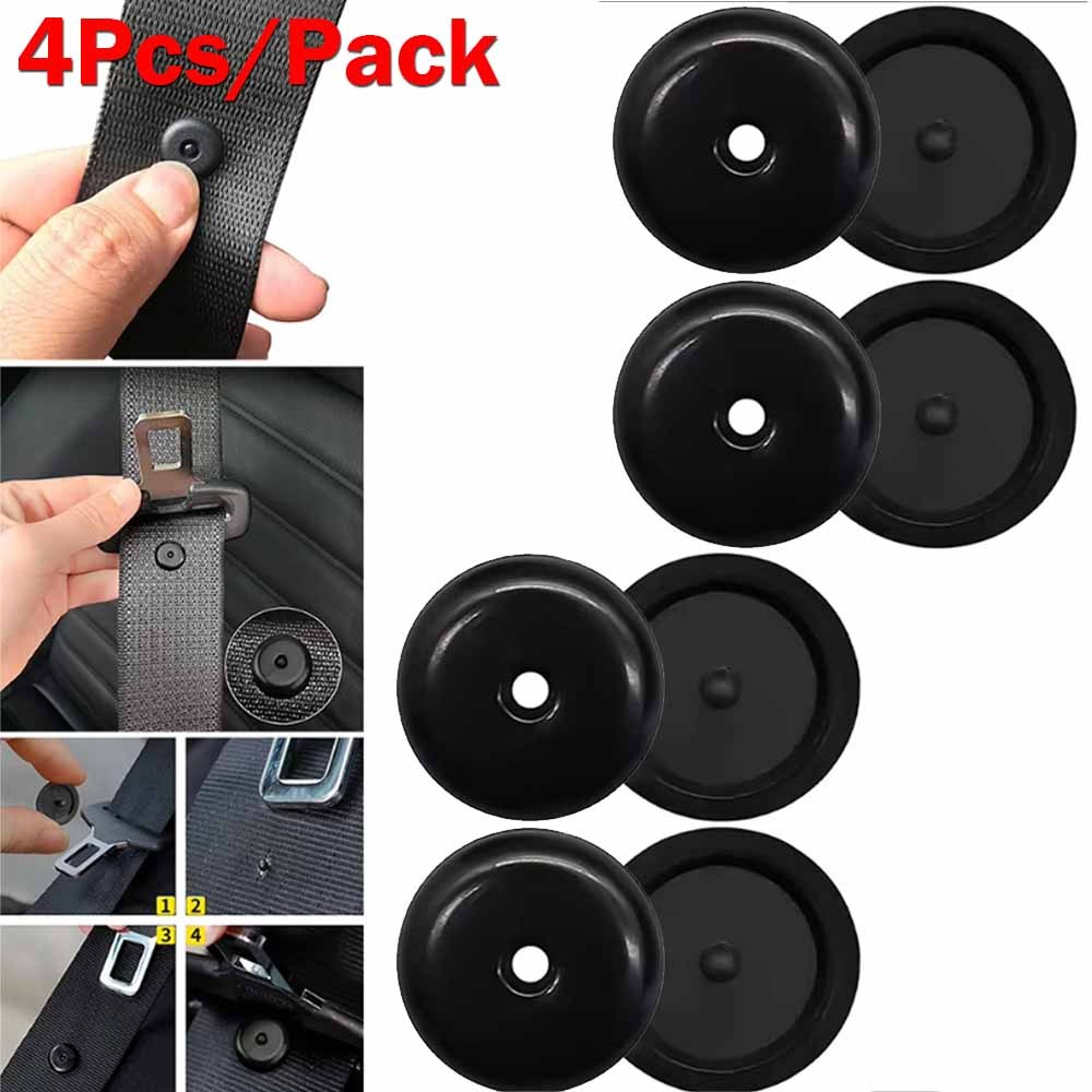 

4pcs Universal Car For Seatbelt Stopper Set, Anti-slip Safety Belt Limit Stop Clips, For Seatbelt Spacer Rivet Stfor Ud Clamp For Vehicle Safety, Without Battery