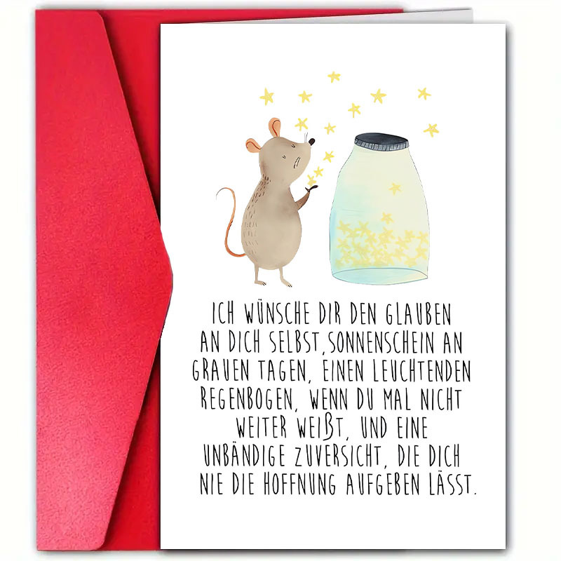 

Unique German-inspired Birthday Greeting Card With Envelope (4.7"x7") - Friends, Family & All , Christmas, Holiday, New Year, Birthday Card