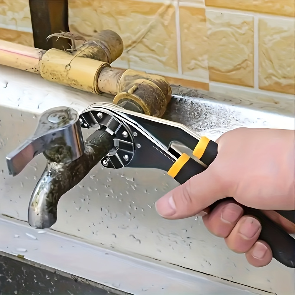 Juego de llaves multiusos 14 en 1, llave ajustable de acero al carbono con diseño de dientes para mayor agarre, operación mecánica, sin necesidad de ensamblaje, ideal para herramientas de reparación de bricolaje, eléctricas, mecánicas, motocicletas y bicicletas