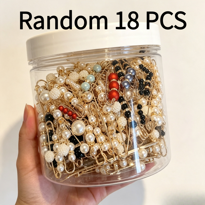 TEMU Lot aléatoire de 18 boucles antidérapantes, accessoires essentiels anti-exposition pour femmes, style pratique , fabriqués en plastique et ABS