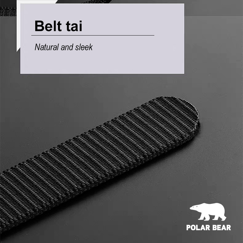 Polar Bear Unisex Belt Fashion Casual Outdoor Sports Canvas Belt Men'S Belt Men'S Durable Multi-Functional Thickened Belt Body Canvas Pants Belt