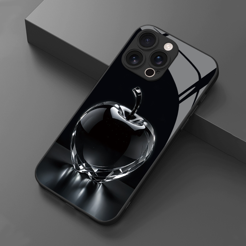 TEMU Phone Case: 1 Glass-textured Pattern Hd Glass Phone Case For Iphone
