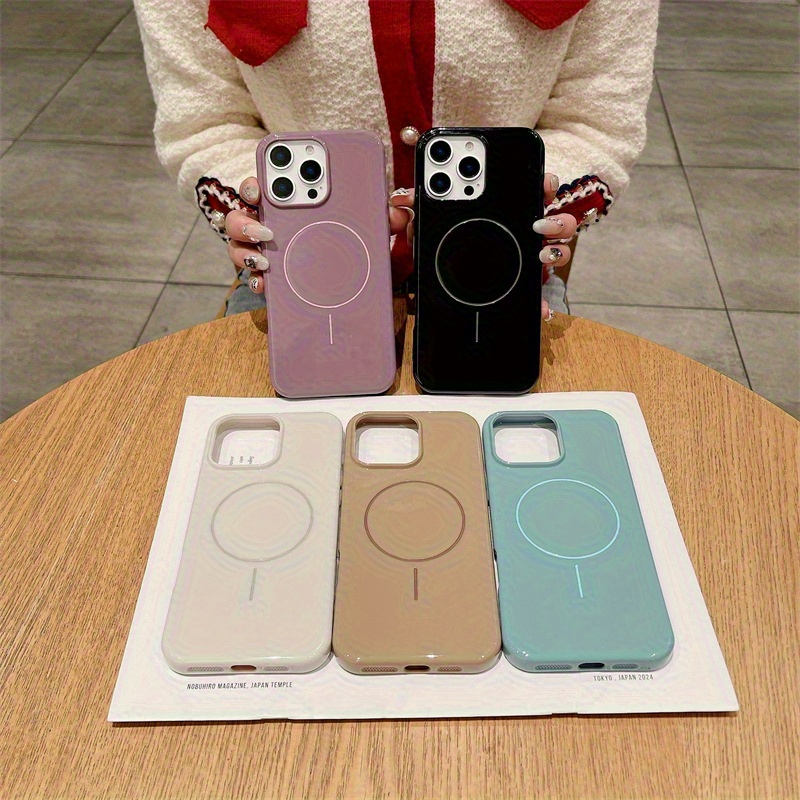 New Macaron Color Magnetic Phone Case Is Suitable for iPhone 16 16pro 16proMax 15 15Pro 15ProMax 14 14Pro 14ProMax 13 13Pro 13ProMax 12 12Pro 12ProMax 11pro Shell Phone Case