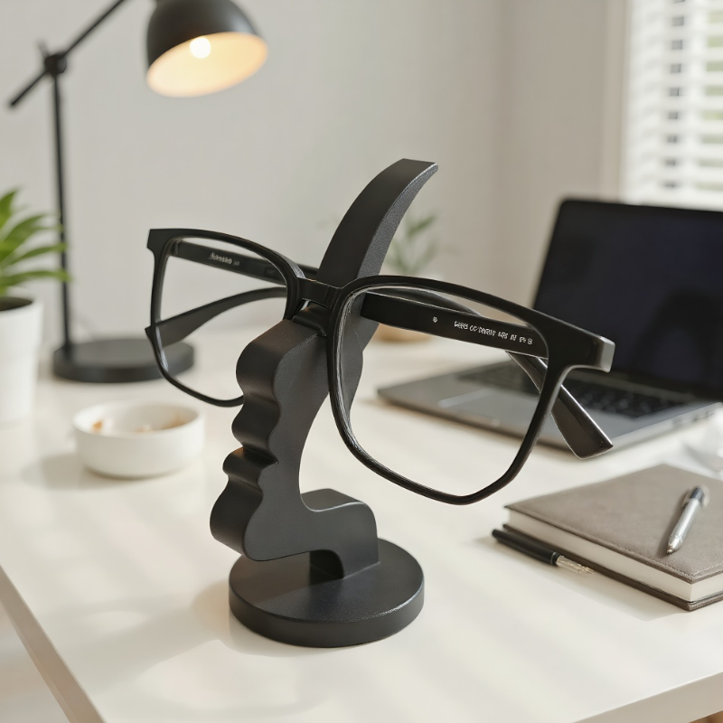 TEMU 1pc/2pcs Glasses Rests, Modern Arc-shaped Eyeglass Holders, Elegant Side-view Rests - Minimalist , Desktop Or Protector, Desktop Eyeglass Rests,