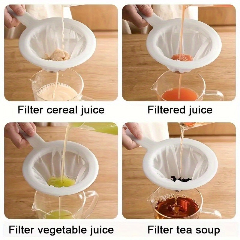 100 Mesh Fine Mesh Filter, Hanging Strainer, Suitable for Home Brewing, Premium Kitchen Sieve Filter for Wine, Tea, Soy Milk, Baking, Kitchen Strainer, Fine Mesh Filter, Food Strainer, Juice Flour Filter, Tea Juice Flour Soy Milk Strainer, Kitchen