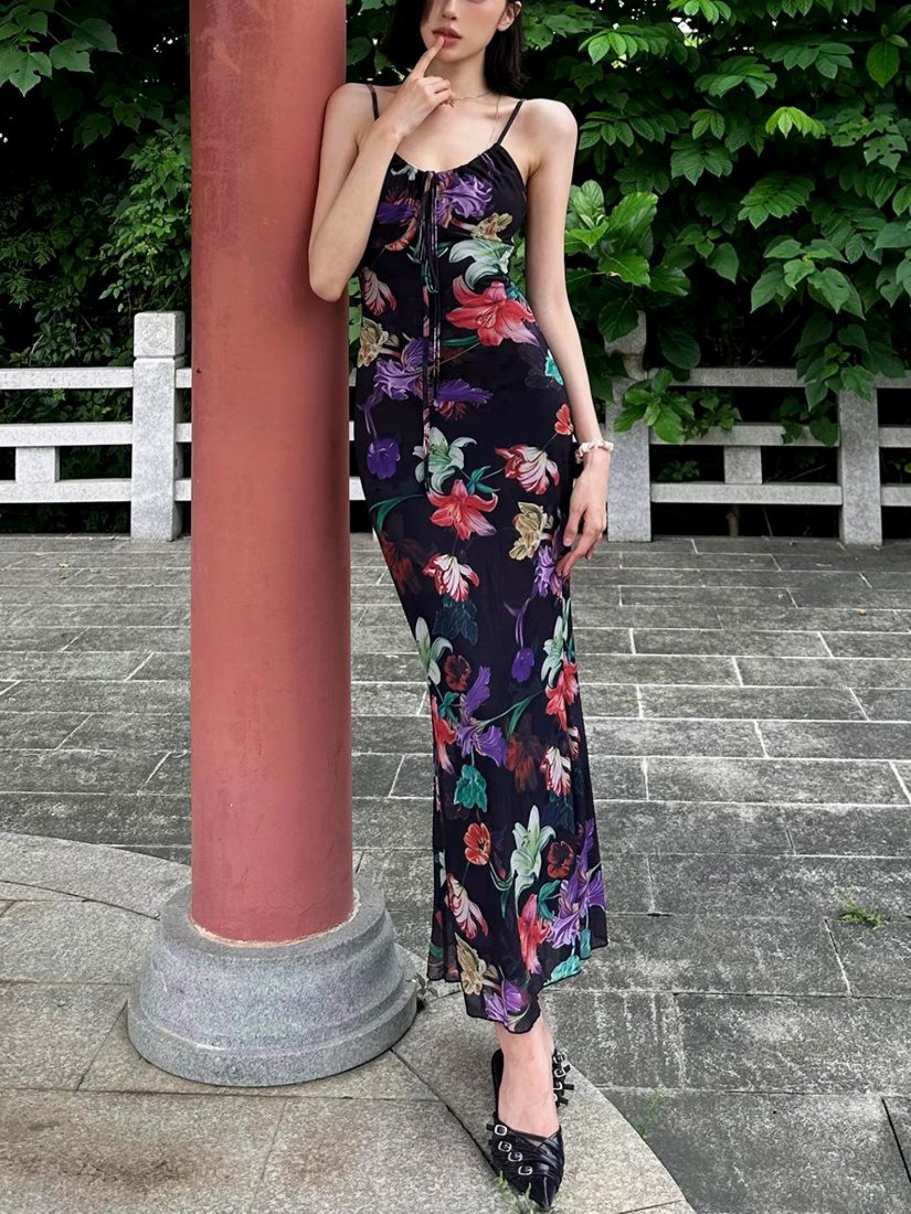 chinese dress ladies Monet Floral Seamed Maxi Dress | Occasion Dress in Sizes XXS6X