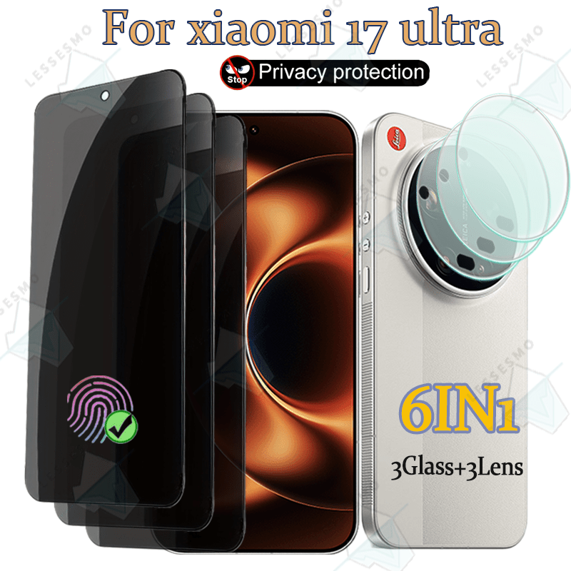 TEMU 3pcs+3pcs Compatible pour Xiaomi 17 Ultra Protecteur d'Écran & Protecteur d'Objectif de Caméra Adapté pour Coque de Smartphone, Protection