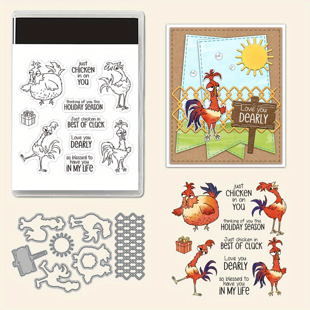 dies and stamp sets sold on Temu United States