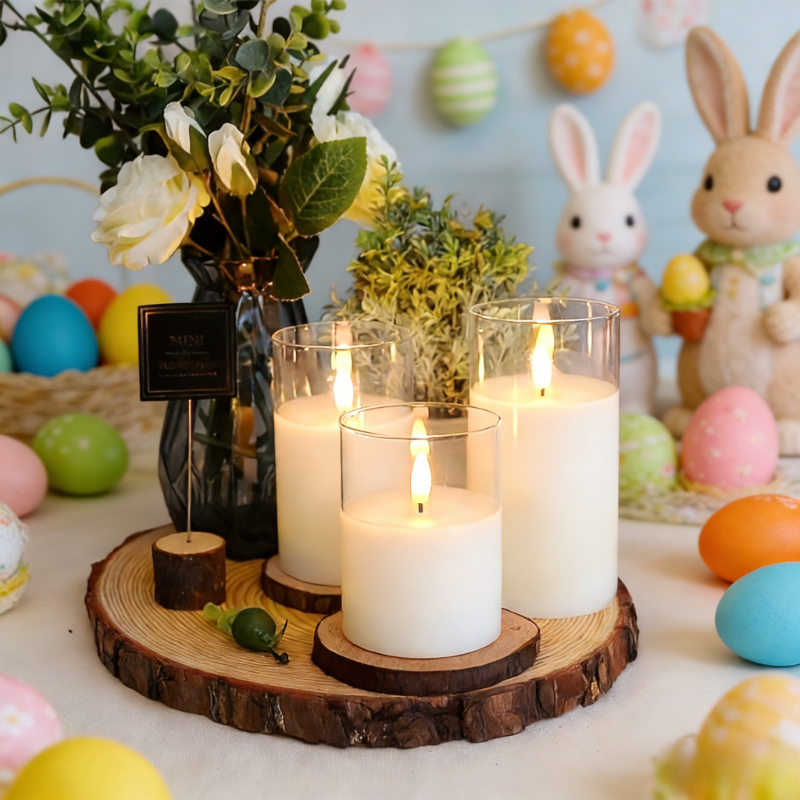 Large Battery Model Electronic Candle (without Battery), Acrylic Cover Electronic Candle Lamp Led Simulation Birthday Creative Wedding Props Decoration Christmas Light Atmosphere Light